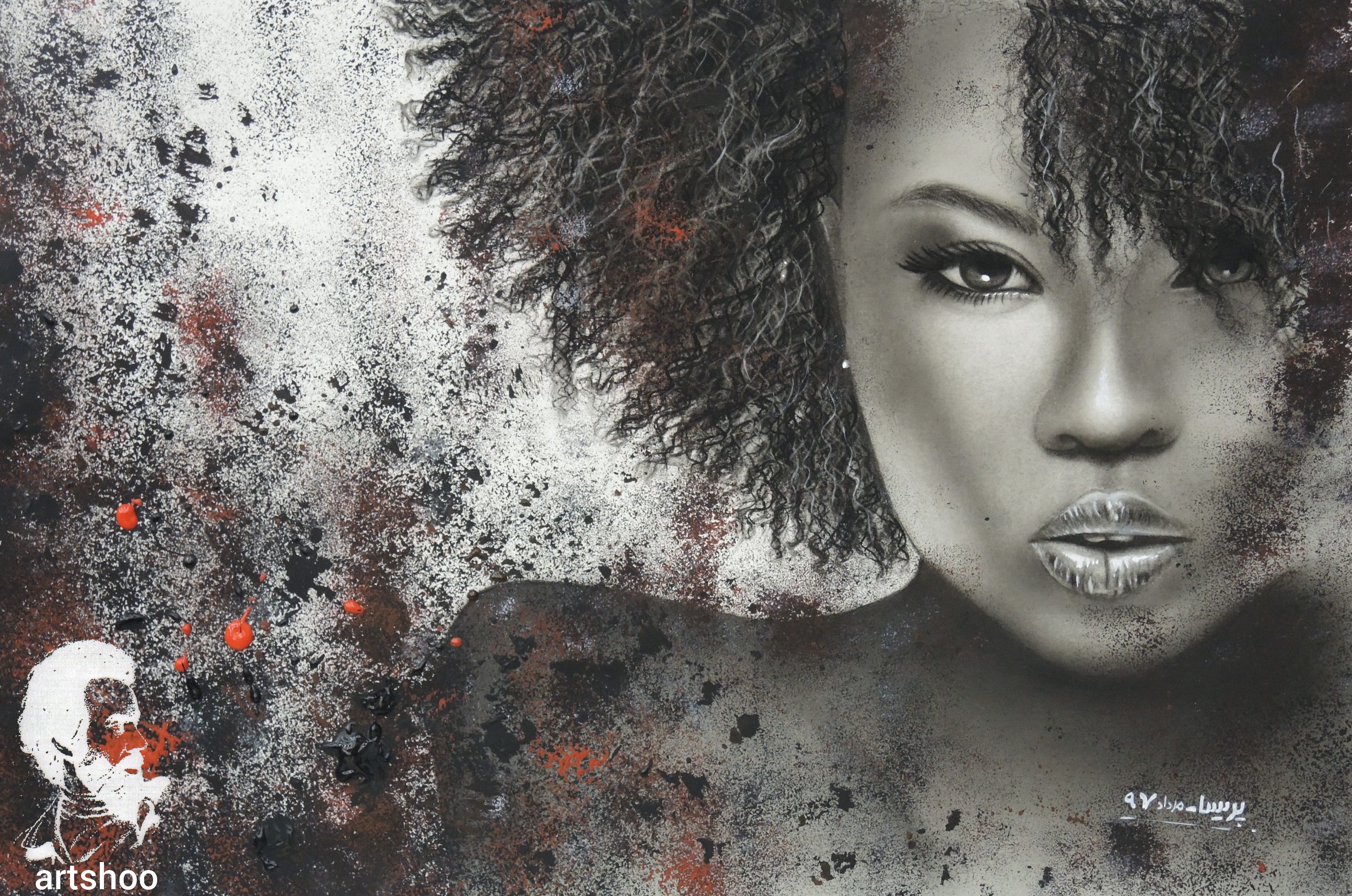 نقاشی سیاه قلم اورژینال